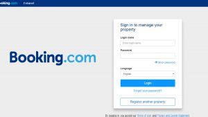 Logging in to your Booking.com extranet .